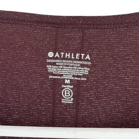 Athleta Speedlight Glow Top in Antique Burgundy, Size M - Picture 6 of 7